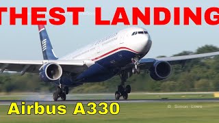 Smoothest Landing US Airways Airbus A330 [upl. by Einneb]