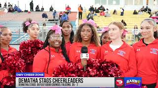 DMV Cheer Zone Interviews Dematha Stags Cheerleaders [upl. by Suqram343]