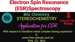 Hyperfine Splitting of free radicals amp transition metal Complex  Application of ESR Spectroscopy [upl. by Llerrehs]