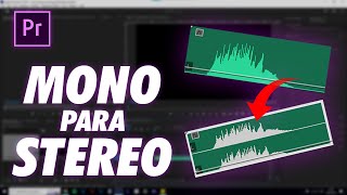 Converter Áudio MONO para STEREO no Premiere Pro [upl. by Nyladnewg]