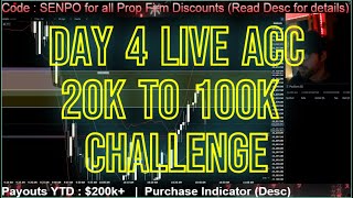 20k to 100k Challenge on LIVE ACC Day 4 3k profit [upl. by Gala922]