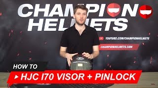 How to Change the Visor and Insert a Pinlock for the HJC i70  ChampionHelmetscom [upl. by Charbonneau]