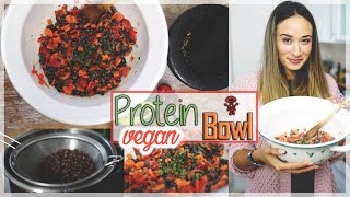 Gesundes Mittagessen zum Mitnehmen  Protein Bowl  vegan  Eiweiß Salat  TOP Fitness Rezept [upl. by Nirre]