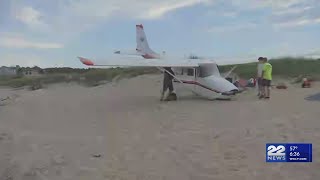 Small plane forced to land on Cape Cod beach [upl. by Eugilegna916]