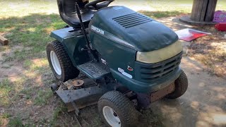 Free Craftsman GT3000 Repairs and mowing [upl. by Ynattirb]