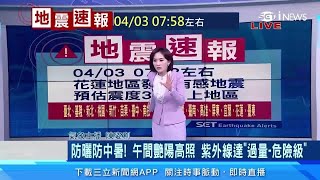 生放送中のスタジオが大きな音を立てて揺れる、台湾地震発生時の映像 [upl. by Daegal]