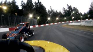 Gopro on car rear view Agassiz Speedway Midget Sawyer Lind [upl. by Holly-Anne]