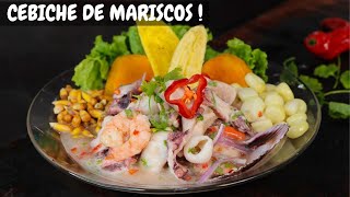 CEBICHE DE MARISCOS PERUANO en un Toque  Cocina Fácil [upl. by Melvena]