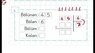 Kalanlı Bölme İşlemi Nasıl Yapılır [upl. by Nyleuqaj]