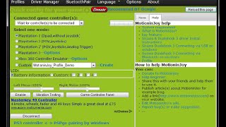 Como configurar motioninjoy control ps3bluetooth [upl. by Lahsiv]