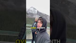 Columbia Icefield skywalk in Banff national park 🇨🇦 crosscanada travel banff canada truckcamp [upl. by Rosio]