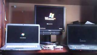 windows 7 vs windows vista vs windows xp restart test [upl. by Enrobyalc]