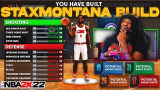 STAXMONTANA OFFICIAL NBA 2K22 PS5 BUILD BEST SMALL FORWARD DEMIGOD BUILD IN NBA 2K22 NEXT GEN [upl. by Ettenaej]