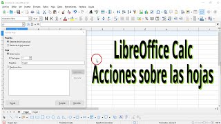 Tutorial LibreOffice Calc Acciones sobre las hojas [upl. by Jeremie648]