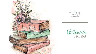 Watercolor and ink  simple tutorial for beginners [upl. by Llirred994]