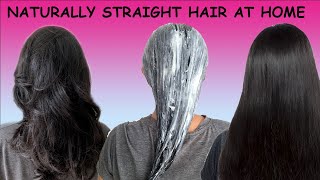 Straight hair at home NATURALLY Permanent Hair Straightening at Home Home Made Hair Straight Cream [upl. by Fielding]