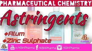 Astringents  Pharmaceutical ChemistryPDF KBHPharma Dilkhush Raj [upl. by Ahsoj499]