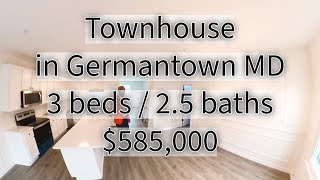 Townhouse in Germantown MD 585000 [upl. by Anali439]