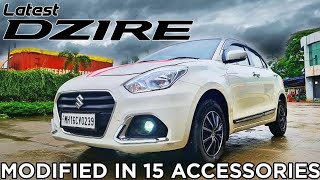 DZIRE 2021 MODIFIED WITH 15 ACCESSORIES📞98201 87037📞9820833594 [upl. by Durarte]