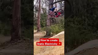 Mountain Biking  Quick way to create Static Electricity ⚡️ mtb electricity fullface powerbyface [upl. by Berna947]