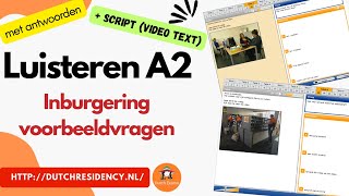 2024 luisteren Inburgering A2 script  luisteren voorbeeldvragen met antwoorden first time [upl. by Ahsilav]