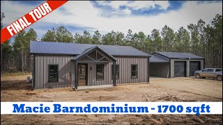 Macie Barndominium  1700 sqft  3 Bedroom  2 Bath [upl. by Ayenet]