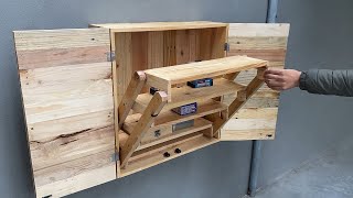 Creative And Unique Woodworking Projects  Build A CabinetThat Combines A Very Smart Folding Table [upl. by Waite990]