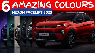 TATA NEXON FACELIFT 2023 AMAZING COLOUR OPTIONS 😍 NEXON FACELIFT 2023 COLOURS NarrusAutovlogs [upl. by Yovonnda798]