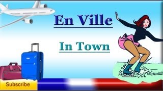 Learn French  Places Around Town  The City public places  buildings  Vocabulary lesson [upl. by Mahau]