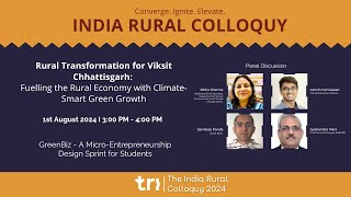 India Rural Colloquy 2024 Raipur  GreenBiz  A MicroEntrepreneurship Design Sprint for Students [upl. by Llehsyar]