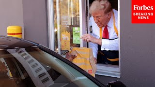 Trump Asked If Minimum Wage Should Be Raised After Working Fries And DriveThru At PA McDonalds [upl. by Kuhlman353]