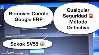 Remover Quitar Cuenta Google Schok SV55 Metodo Definitivo Todas Las Seguridades Chimera 😱✅🥳😰👀👻 [upl. by Ythomit]