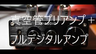 FXAUDIO フルデジタルアンプD802Jに同社の真空管プリアンプTUBE03Jを接続して聞き比べしてみました。 [upl. by Nerro]