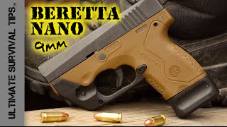 Beretta Nano Pocket Pistol  Review  Best Mini 9mm Handgun for Survival  Bug Out  Self Defense [upl. by Bullis]