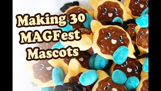 Making of 30 Donut Mascot Plushies for MAGFest 2018 [upl. by Ahsuat]