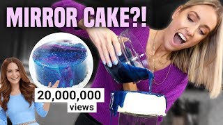 I Tried Making ROSANNA PANSINOS GALAXY MIRROR CAKE How Hard Was It [upl. by Aihtniroc54]