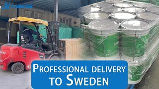 epoxy flooringProfessional delivery to Sweden [upl. by Anilad]