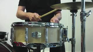 DRUM ART SNARE DRUM MAPLE 106quot thick shell demo on Zoom Q3 [upl. by Teplica658]