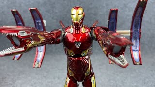 Iron Man Mark L Unboxing ASMR Nano Floating Gun Marvel Action Figure [upl. by Aklim]