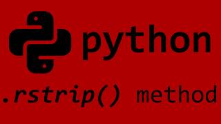 Python rstrip string method [upl. by Ataymik]