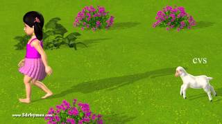 Mary had a Little Lamb  3D Animation English Nursery rhyme for children with lyrics [upl. by Ellatsyrc]