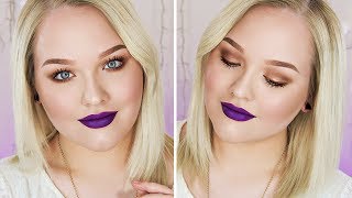 Soft Copper Sparkles amp Purple Lips ∙ Makeup Tutorial [upl. by Adnawahs]