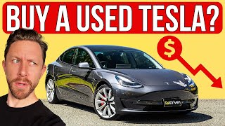 Tesla values FALLING Should you buy one used [upl. by Alessig]