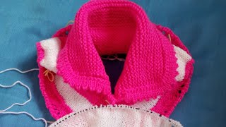 Tuto brassière top down de bébé au point ajourégilet au tricot 010 mois 14 [upl. by Naejarual551]