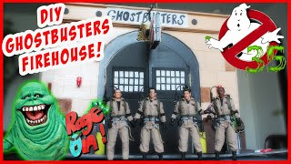 Make your own Ghostbusters Firehouse DIY Dollar store One12 Diorama Mezco Ghostbusters easy [upl. by Porcia]