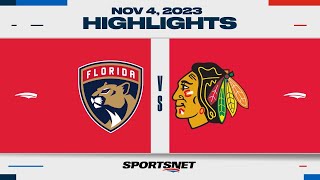 NHL Highlights  Panthers vs Blackhawks  November 4 2023 [upl. by Seth88]