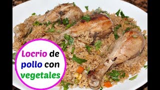 Locrio de pollo con vegetales  Cocinando con Ros Emely [upl. by Ardyth417]