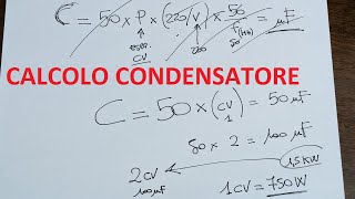 come calcolare il condensatore di un motore da trifase a monofase calcolo condensatore motore [upl. by Nivanod]