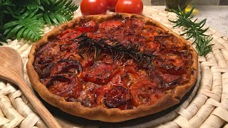 recette facile et rapide de la tarte à la tomate  quick simple tomato pie [upl. by Airtemad]