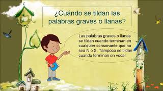 Reglas de tildación de las palabras graves o llanas [upl. by Llehcar407]